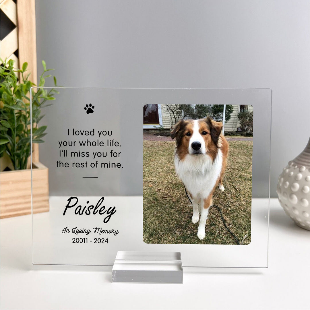 I Loved You Your Whole Life, I'll Miss You The Rest Of Mine Dog Memorial Gifts - Memorial Plaques