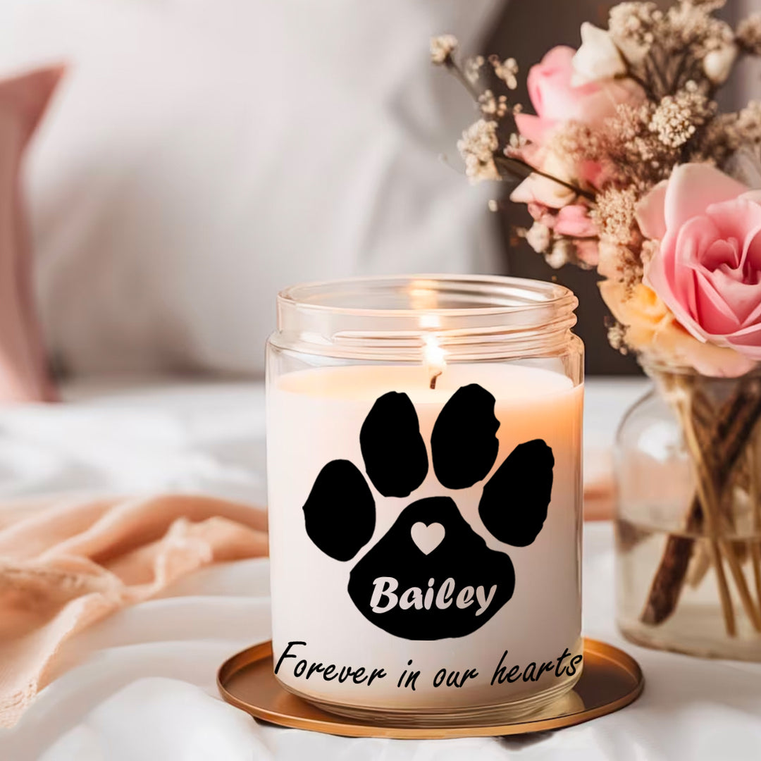 Forever In Our Hearts - Dog Memory Candle