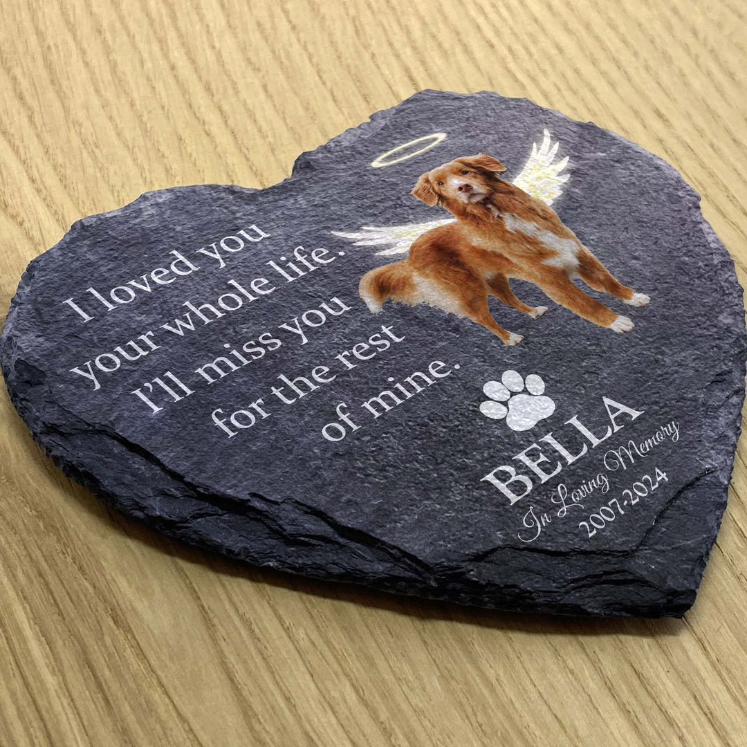 I Loved You Your Whole Life, I'll Miss You For The Rest of Mine - Personalized Dog Memorial Stone