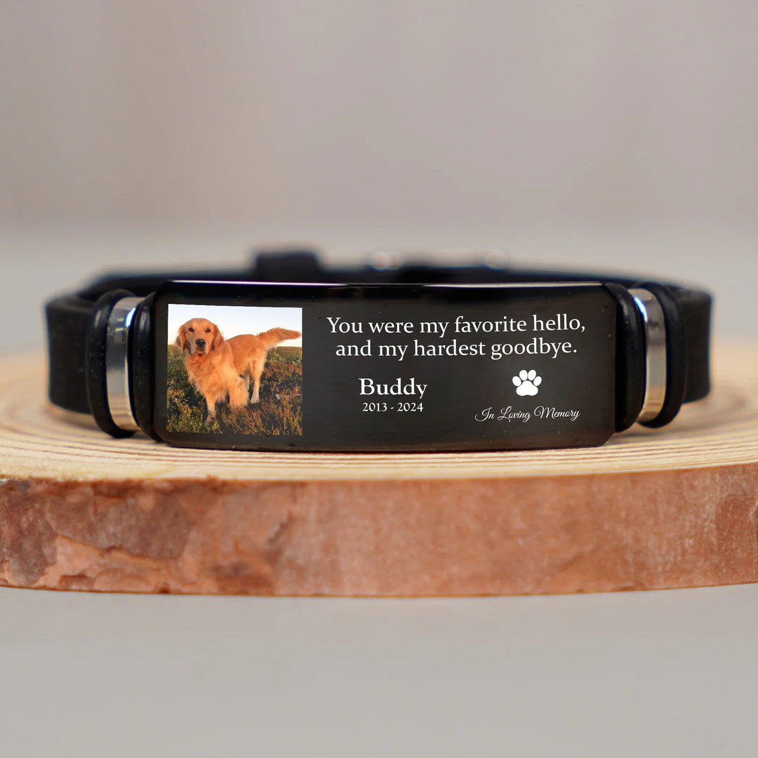 You Were My Favorite Hello And My Hardest Goodbye - Personalized Memorial Bracelet