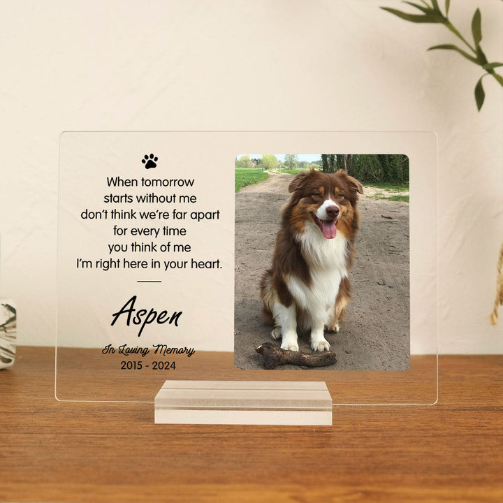 When Tomorrow Starts Without Me Dog Memorial Gifts - Memorial Plaques