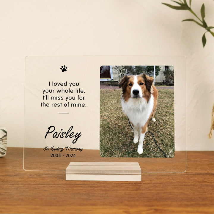 I Loved You Your Whole Life, I'll Miss You The Rest Of Mine Dog Memorial Gifts - Memorial Plaques