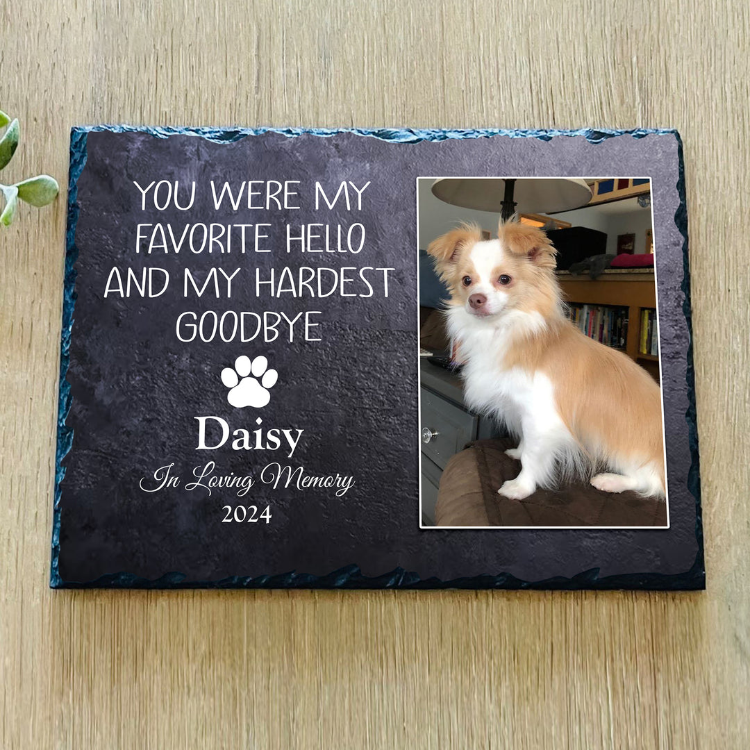 You Were My Favorite Hello And My Hardest Goodbye - Personalized Memorial Stone