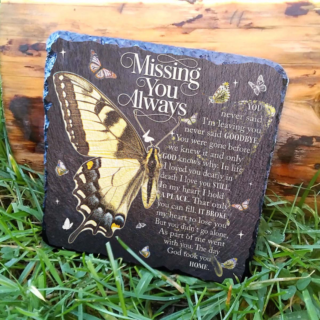 Missing You Always - Personalized Memorial Square Stone