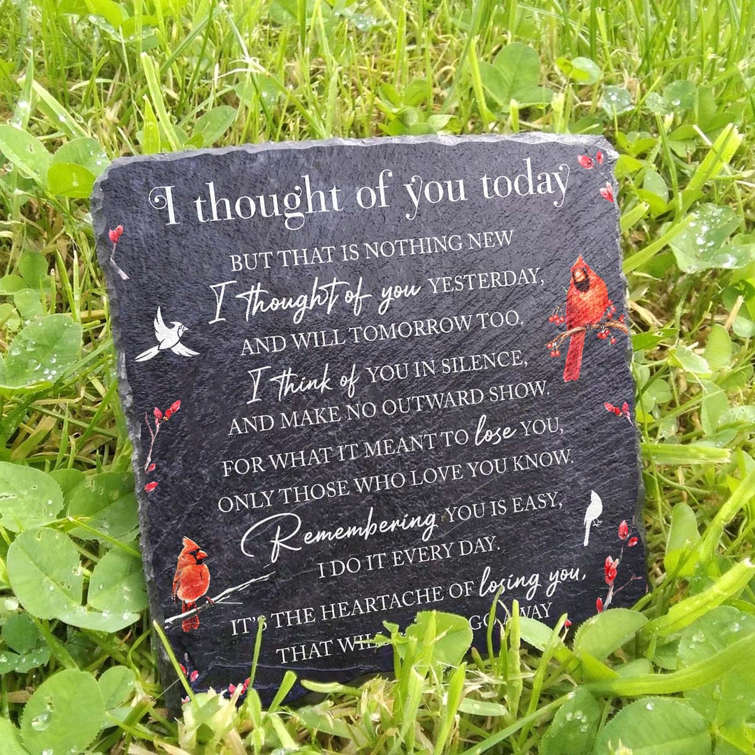 I Thought Of You Today - Personalized Memorial Square Stone