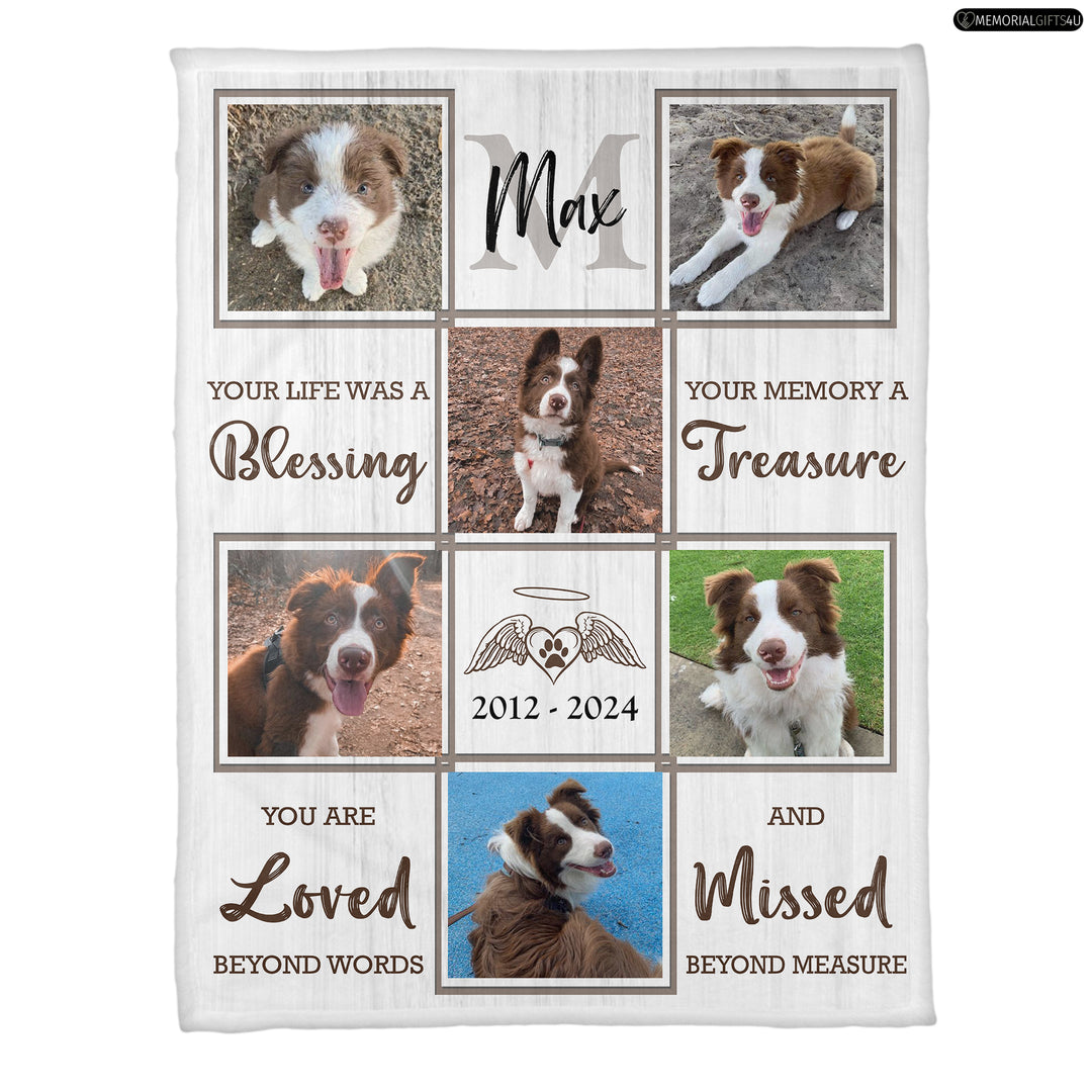 Your Life Was A Blessing - Dog Memory Blanket