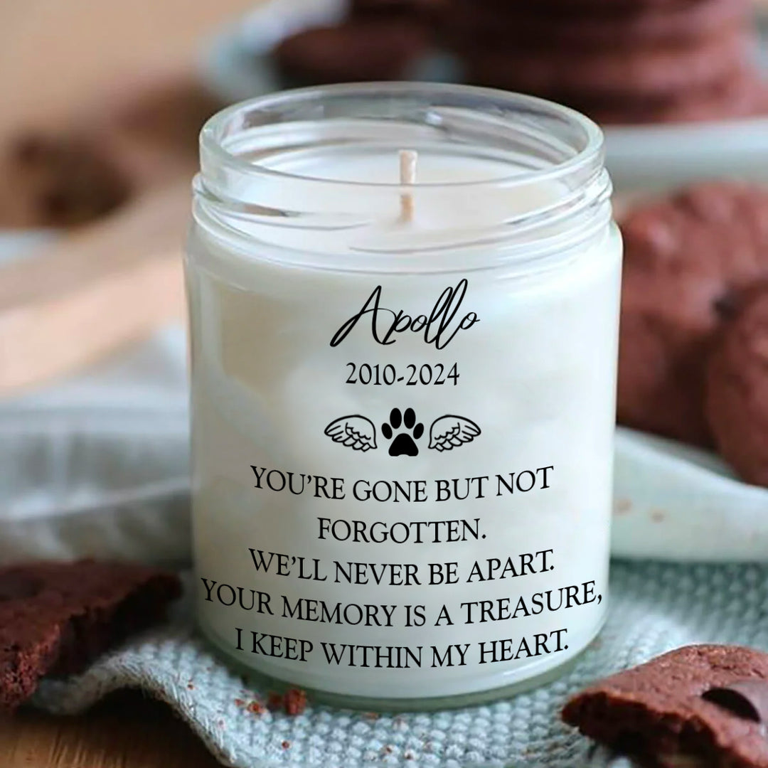 You're Gone But Not Forgotten - Personalized Dog Memory Candle