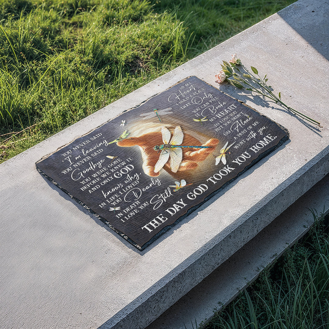 You Never Said I'm Leaving - Personalized Memorial Stone