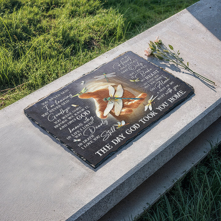 You Never Said I'm Leaving - Personalized Memorial Stone