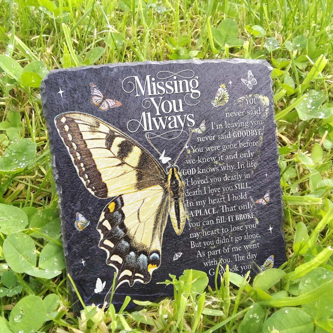 Missing You Always - Personalized Memorial Square Stone