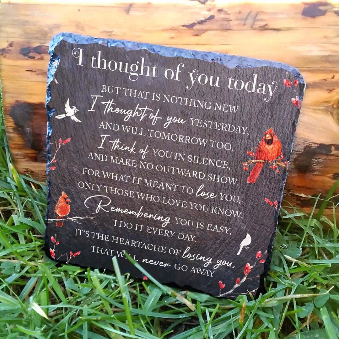 I Thought Of You Today - Personalized Memorial Square Stone
