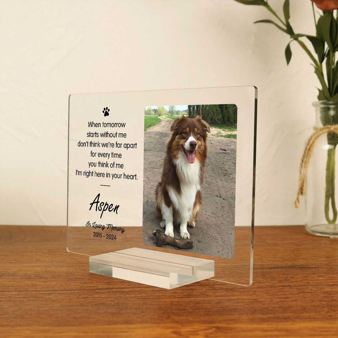 When Tomorrow Starts Without Me Dog Memorial Gifts - Memorial Plaques