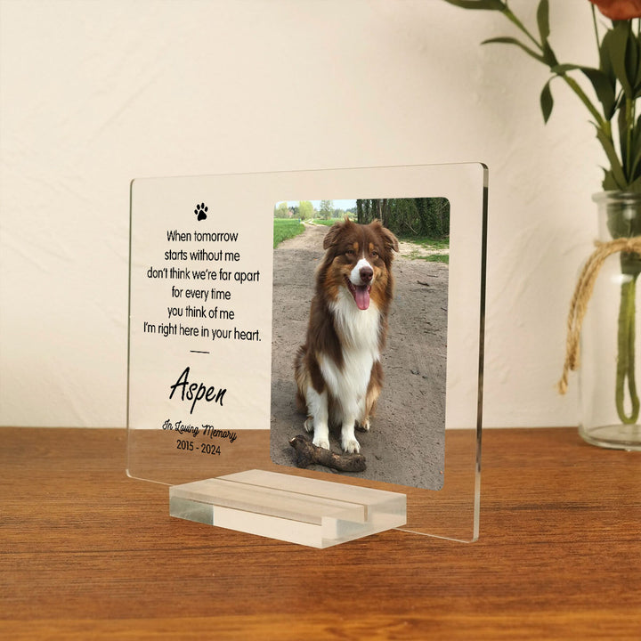 When Tomorrow Starts Without Me Dog Memorial Gifts - Memorial Plaques