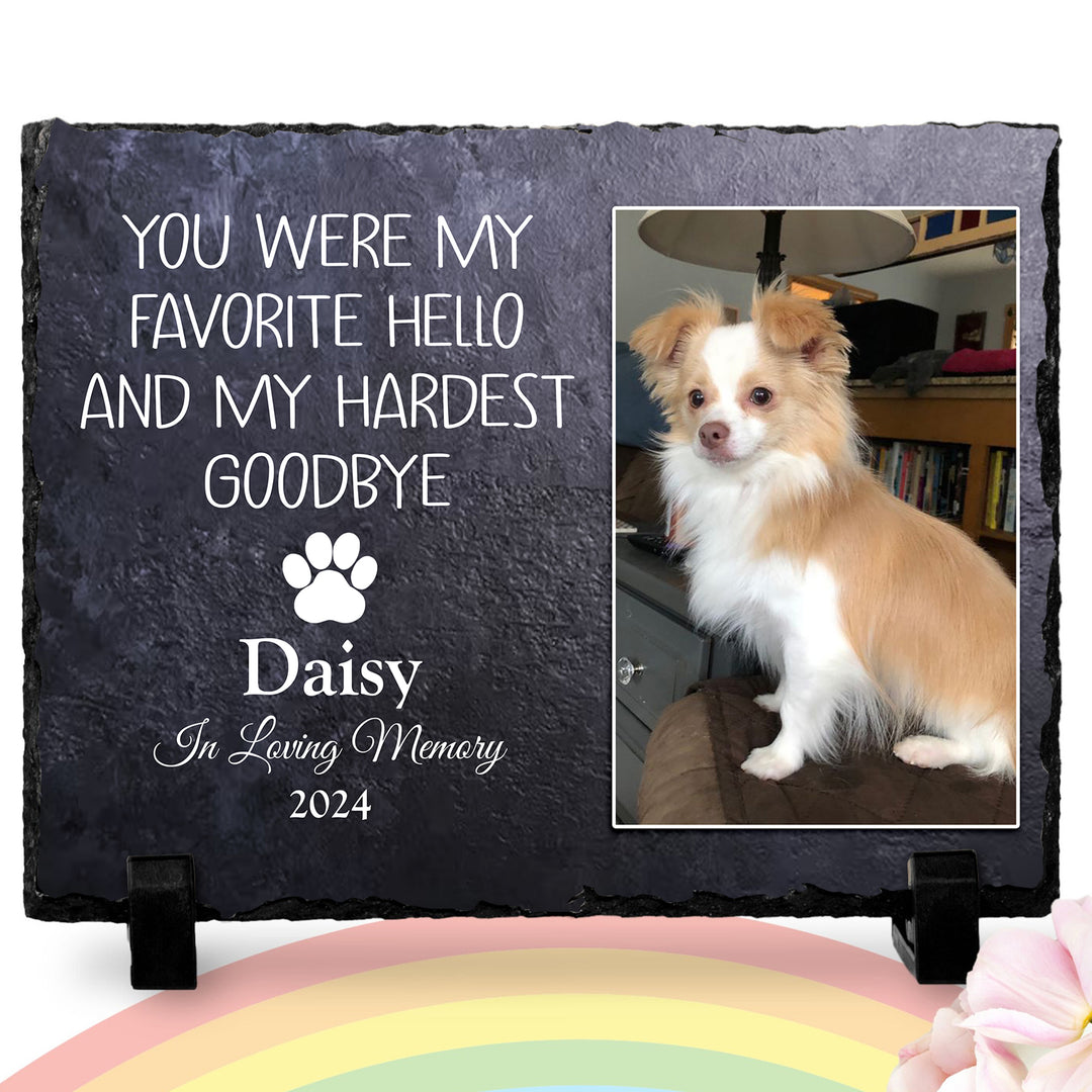 You Were My Favorite Hello And My Hardest Goodbye - Personalized Memorial Stone