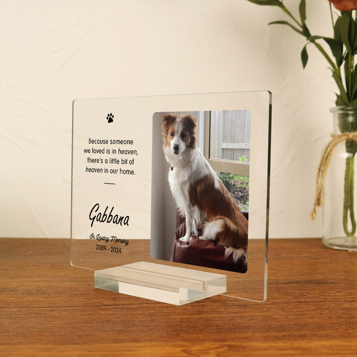 Because Someone We Love is in Heaven Dog Memorial Gifts - Memorial Plaques