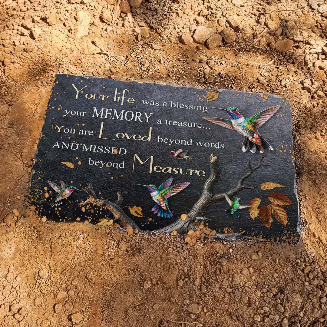 Your Life Was A Blessing - Personalized Memorial Stone