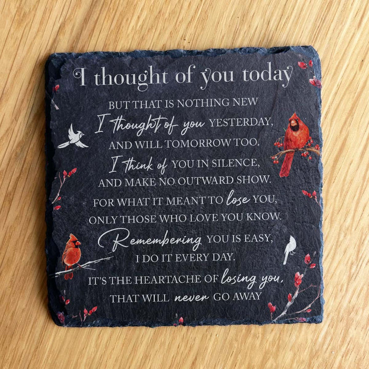 I Thought Of You Today - Personalized Memorial Square Stone