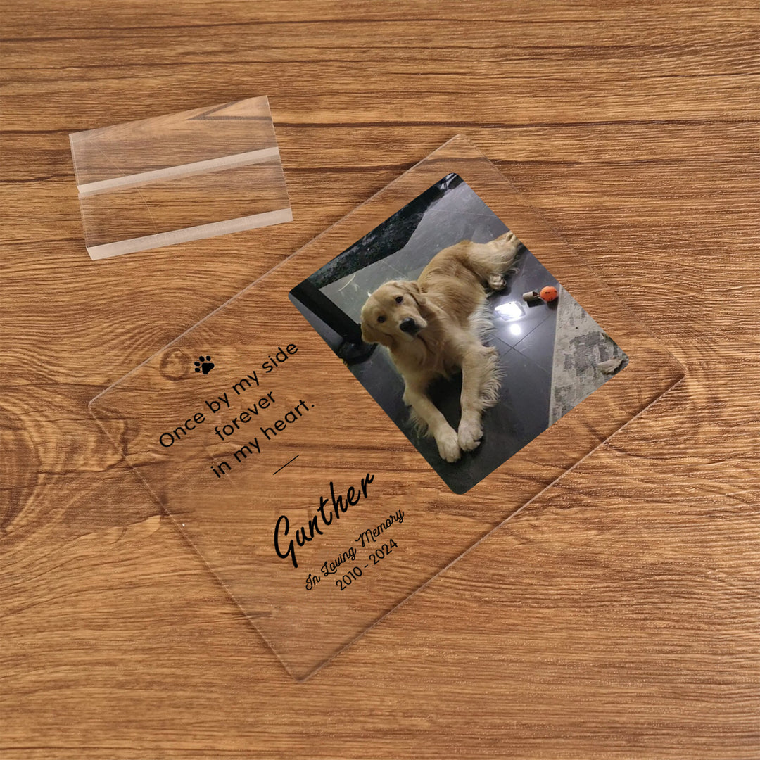 Once By My Side, Forever in My Heart Dog Memorial Gifts - Memorial Plaques