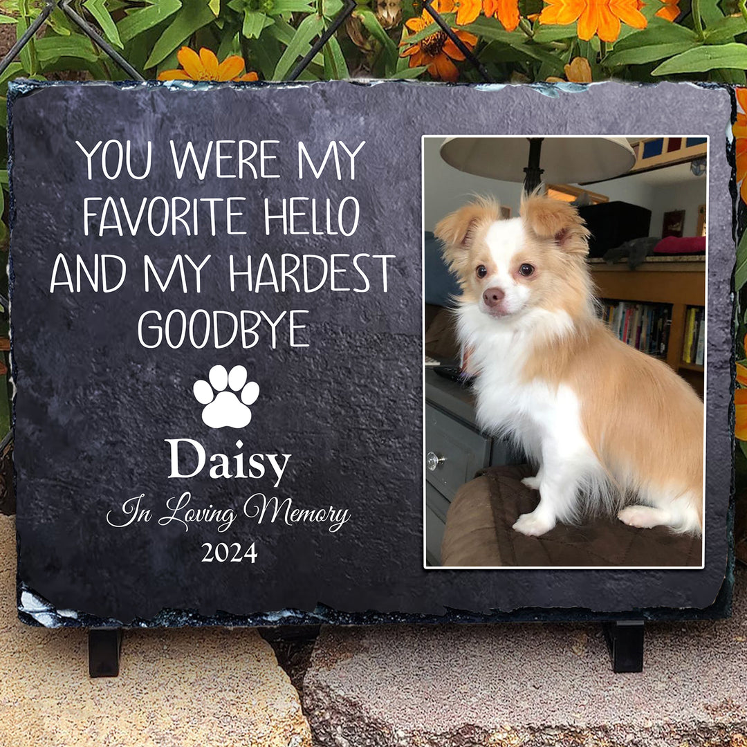 You Were My Favorite Hello And My Hardest Goodbye - Personalized Memorial Stone