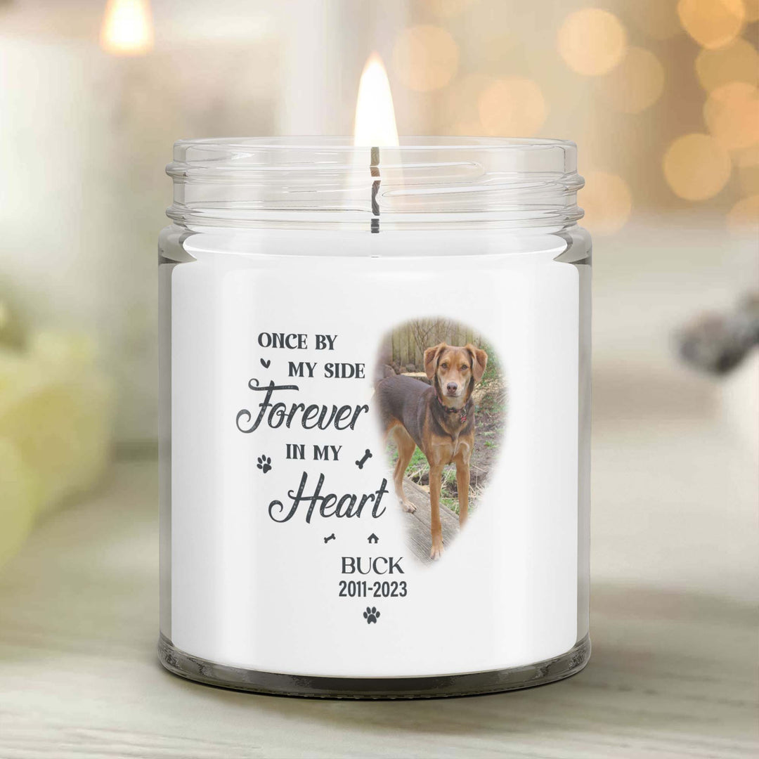 Once by My Side, Forever in My Heart - Personalized Dog Memory Candle