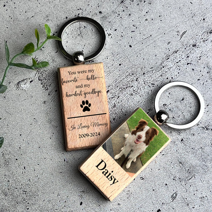 You Were My Favorite Hello And My Hardest Goodbye - Dog Memorial Keychain