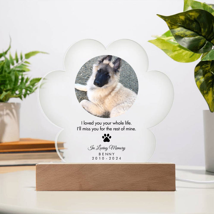 I Loved You Your Whole Life Personalized Acrylic Plaque - Dog Memorial Gifts