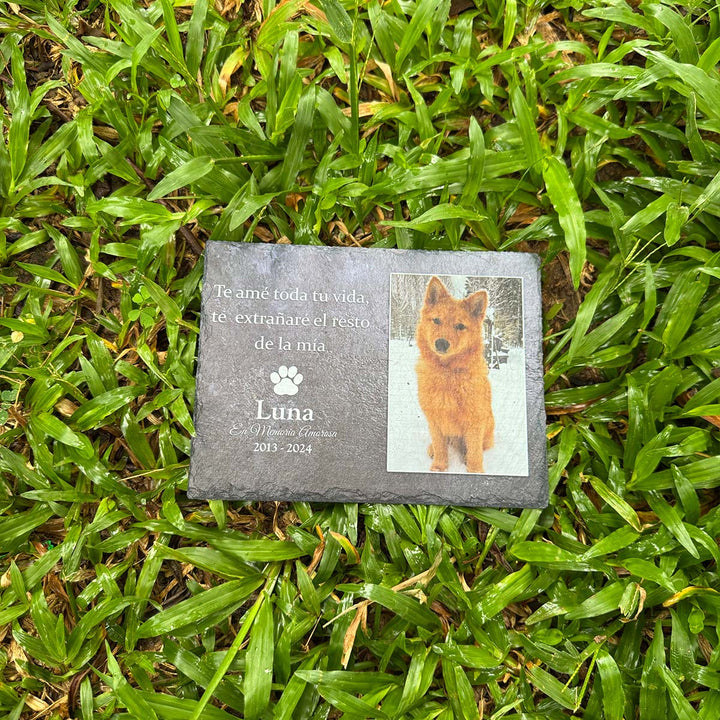 Te amé toda tu vida, te  extranaré el resto de la mía- Personalized Dog Memorial Stone