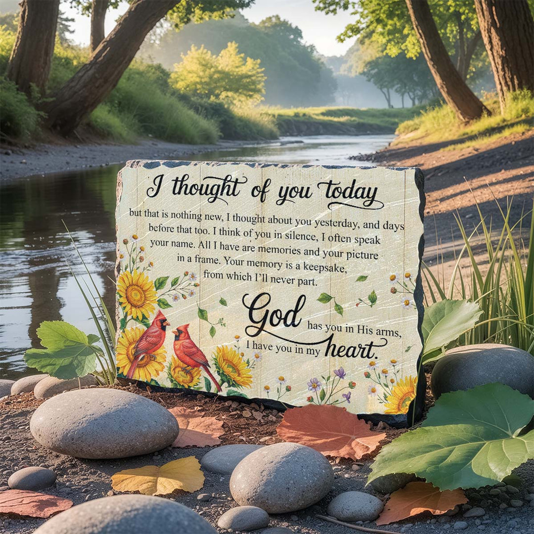 I Thought Of You Today God - Personalized Memorial Stone