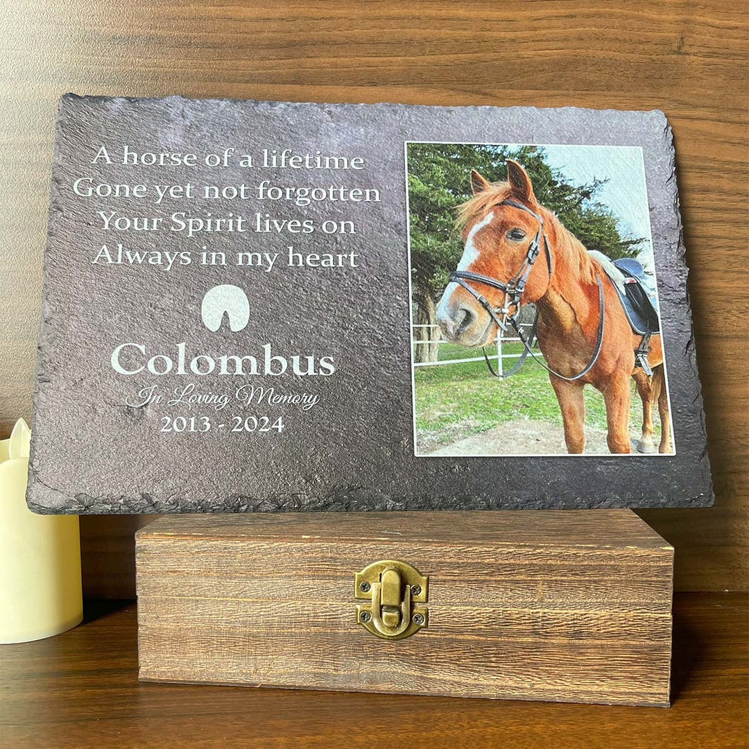 A Horse Of A Lifetime- Personalized Horse Memorial Stone