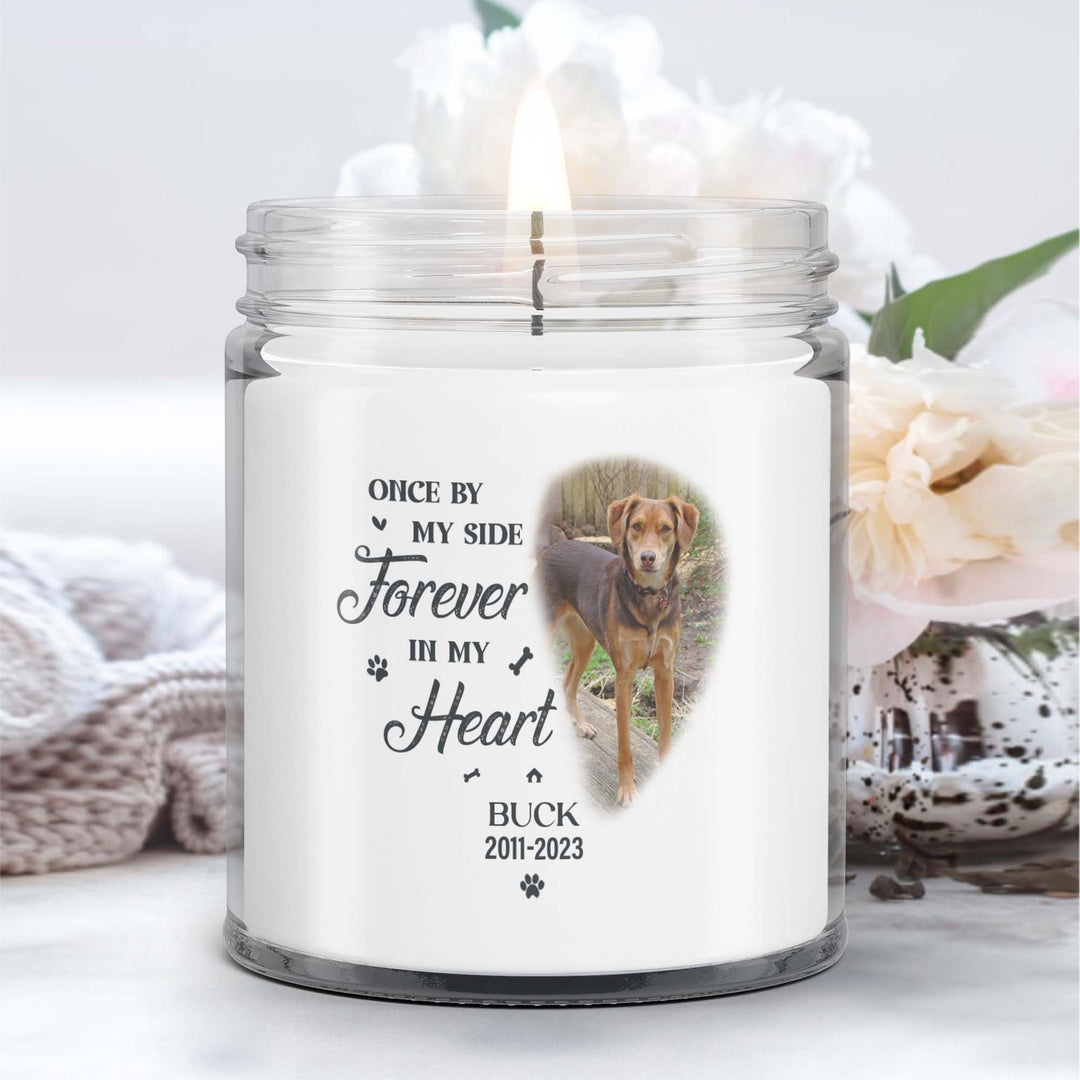 Once by My Side, Forever in My Heart - Personalized Dog Memory Candle