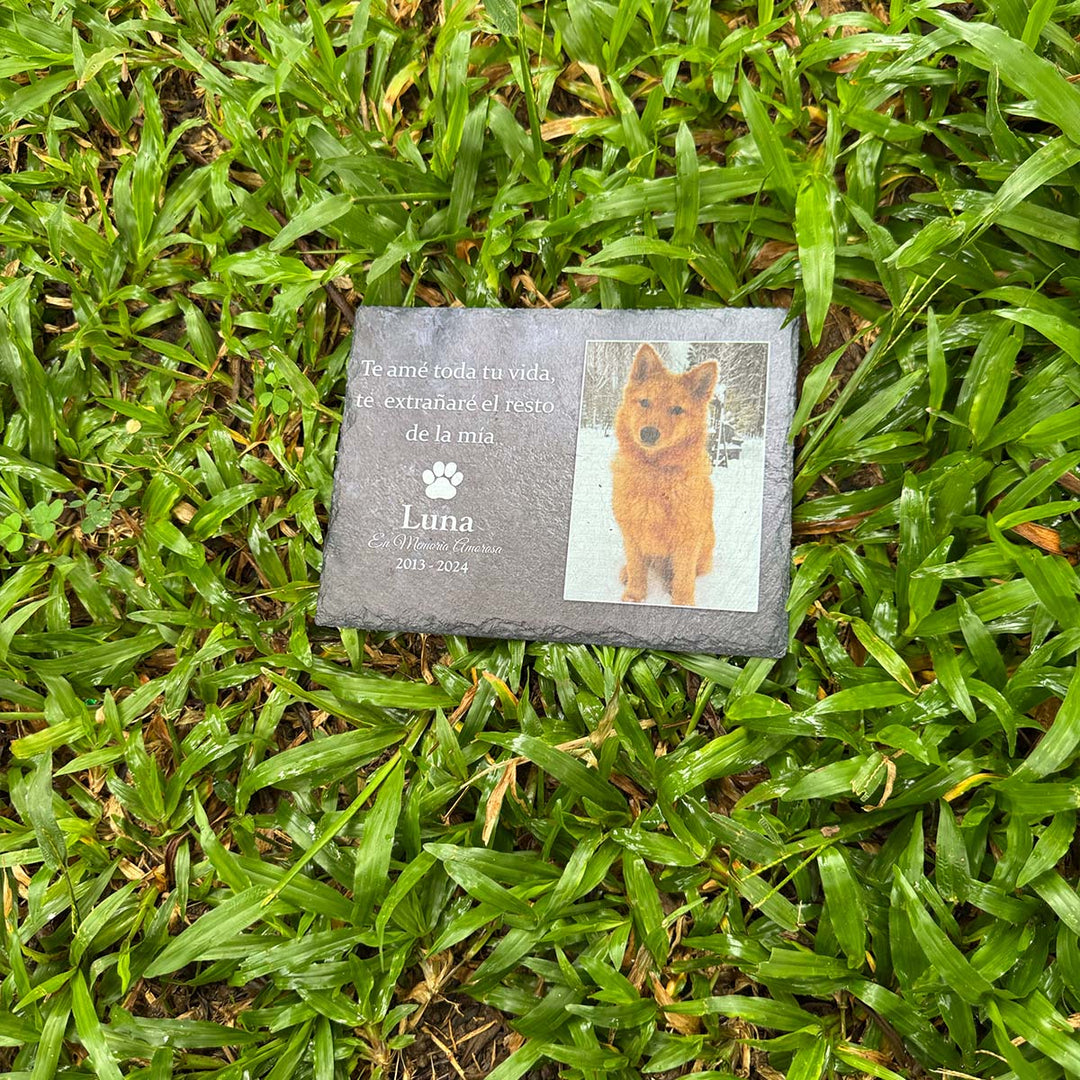 Te amé toda tu vida, te  extranaré el resto de la mía- Personalized Dog Memorial Stone