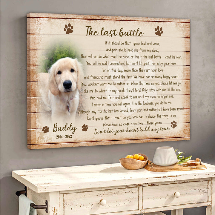 The Last Battle Poem - Dog Memorial Canvas – Memorial Gifts 4u