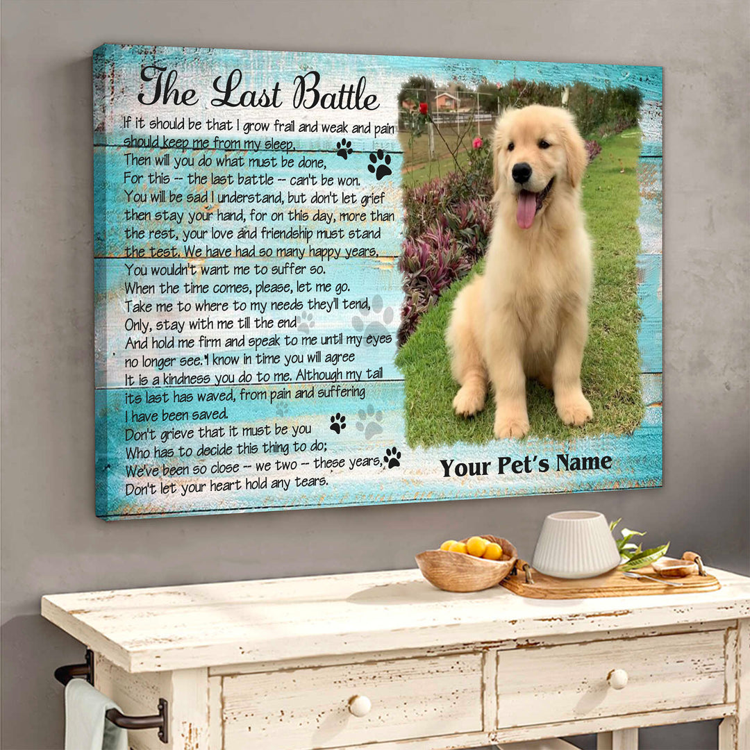 The Last Battle - Dog Memorial Canvas