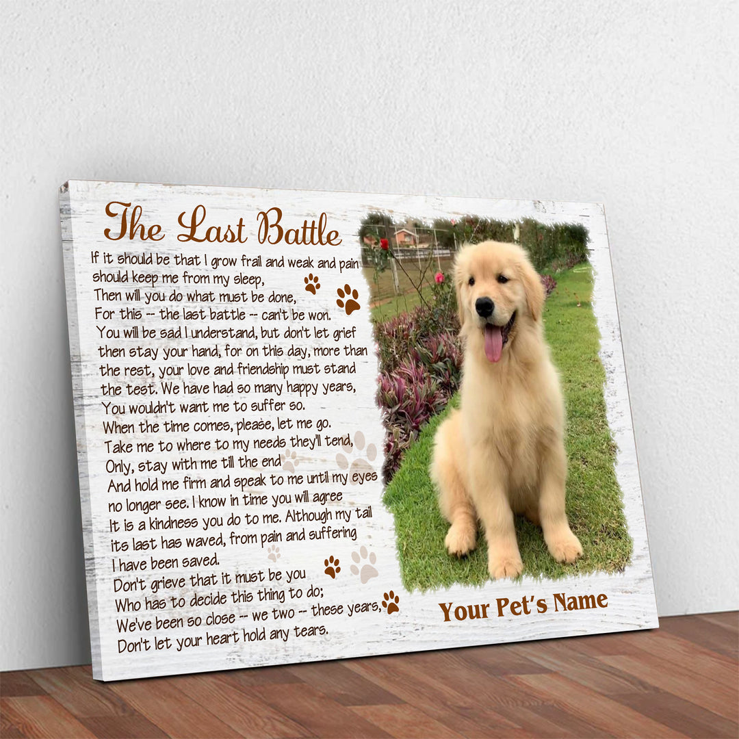 The Last Battle - Dog Memorial Canvas