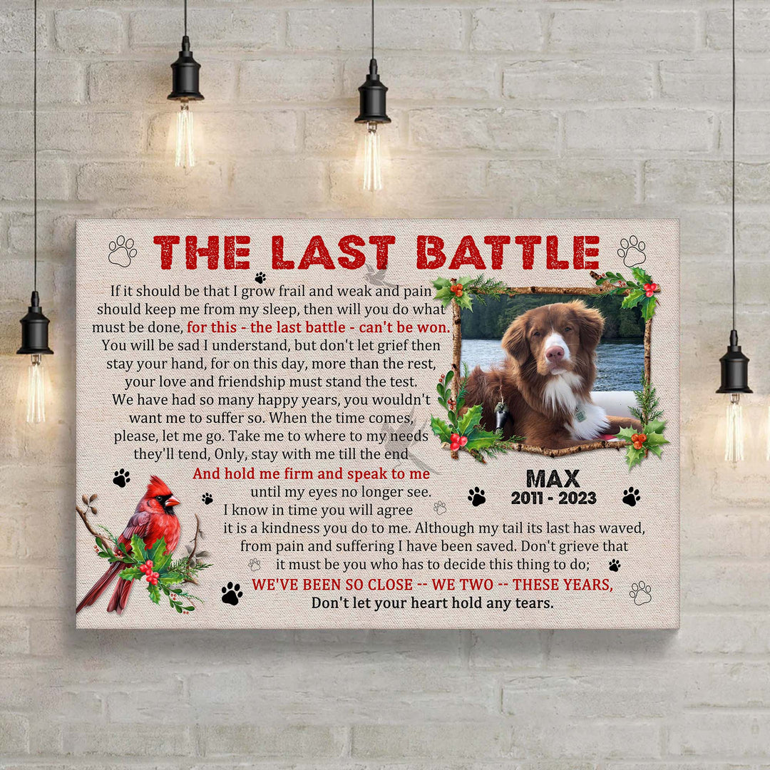 The Last Battle Poem - Dog Memorial Canvas