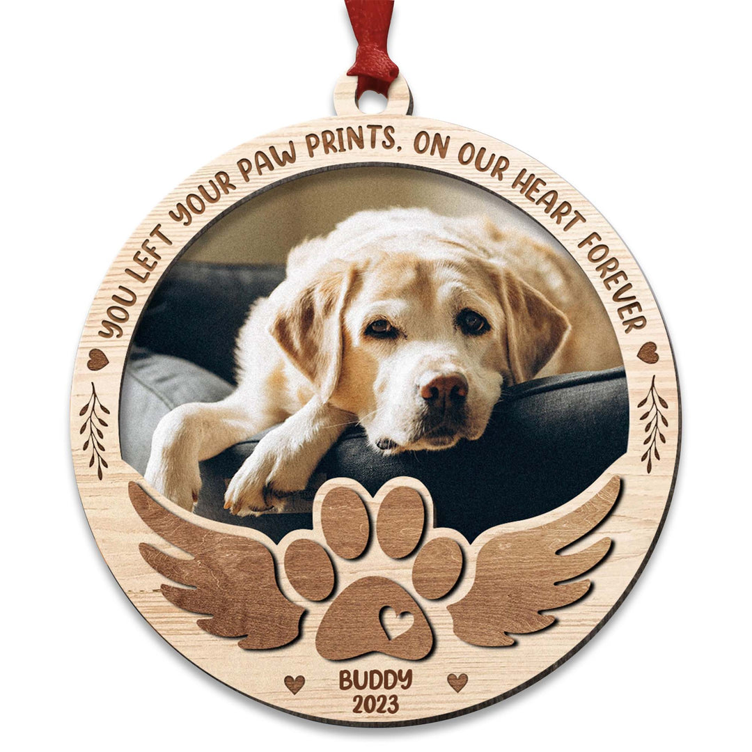 You Left Your Paw Prints - Dog Memorial Ornament