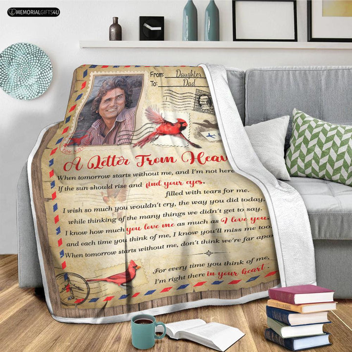 A Letter From Heaven Poem - Sympathy Gifts For Loss Of Mother Fleece Blanket