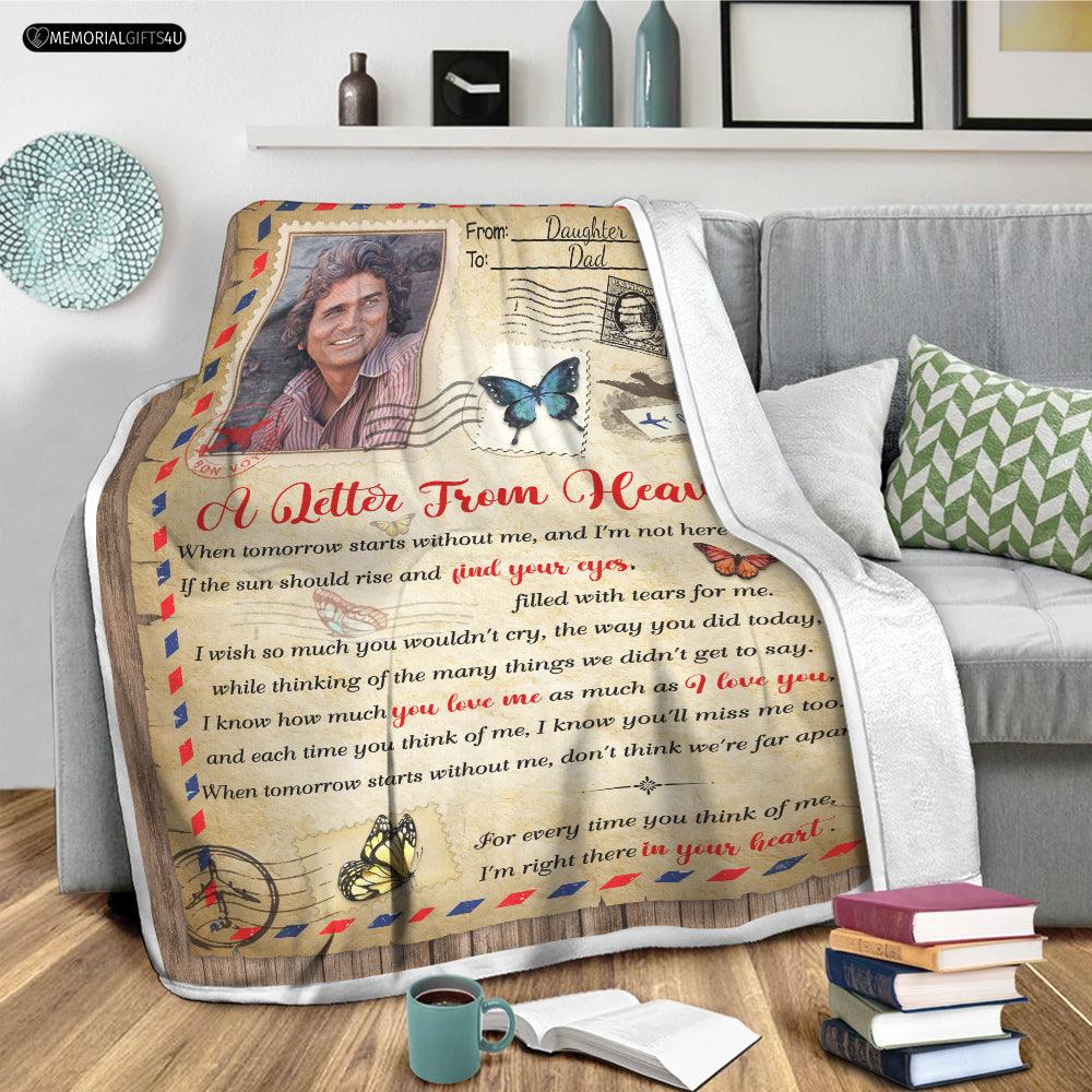 A Letter From Heaven Poem - Sympathy Gifts For Loss Of Mother Fleece Blanket
