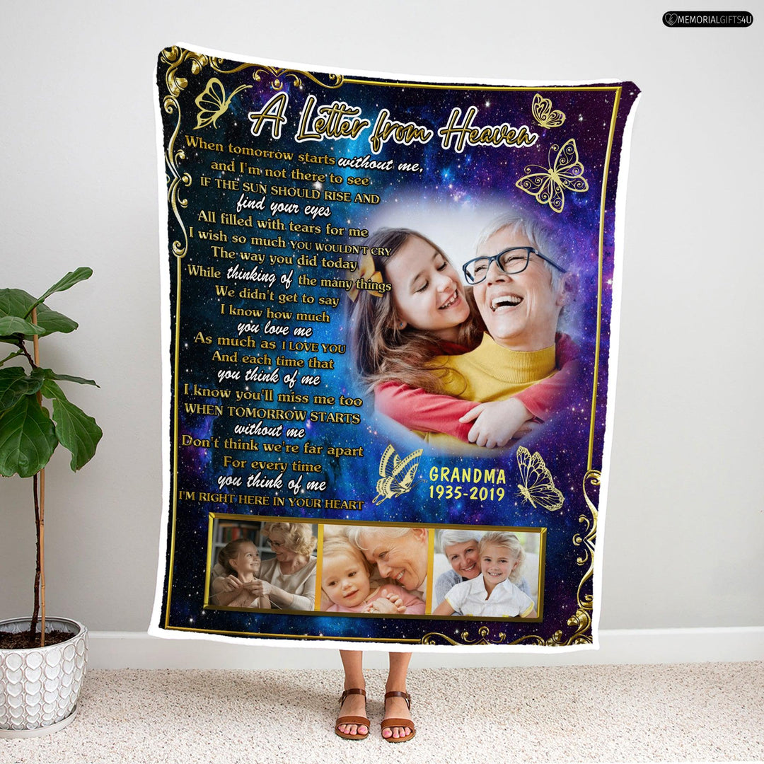A Letter From Heaven - In Loving Memory Gifts For Loss Of Mother Fleece Blanket