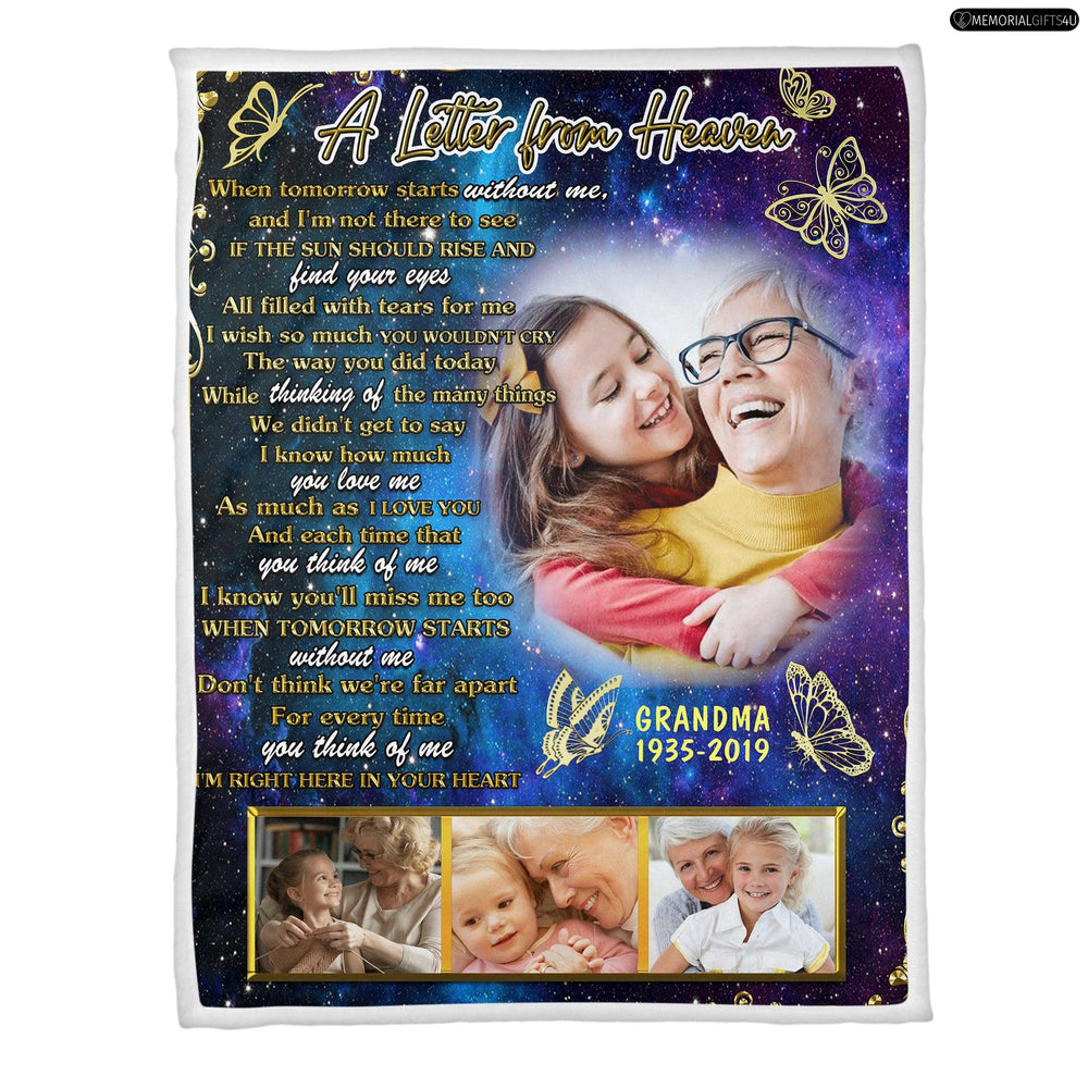 A Letter From Heaven - In Loving Memory Gifts For Loss Of Mother Fleece Blanket