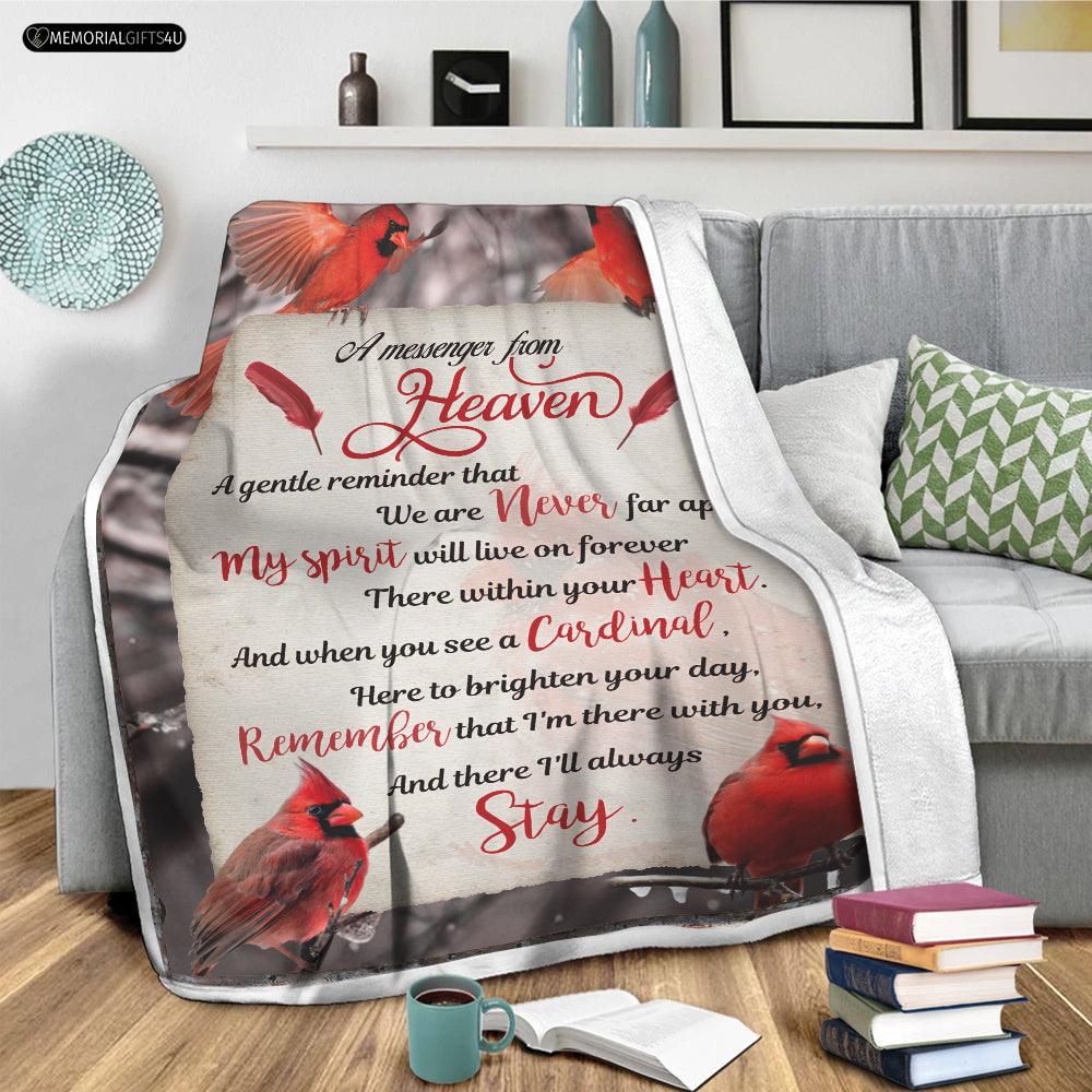 A Messenger From Heaven - Memorial Gifts For Loss of mother Fleece Blanket