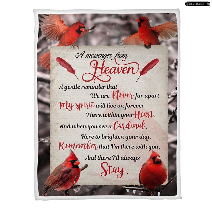 A Messenger From Heaven - Memorial Gifts For Loss of mother Fleece Blanket