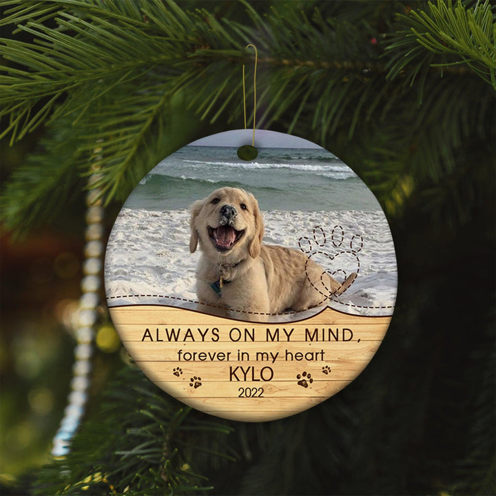 Always on my mind, forever in my heart - Dog Memorial Ornament