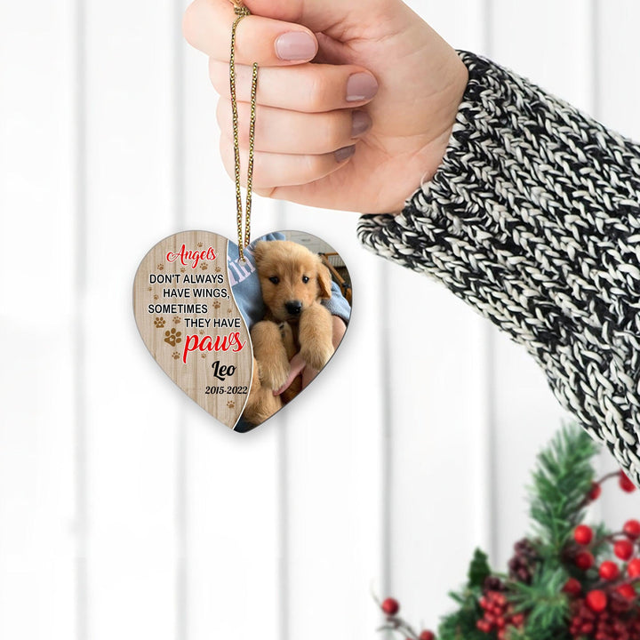 Angels Have Paws - Dog Memorial Ornament
