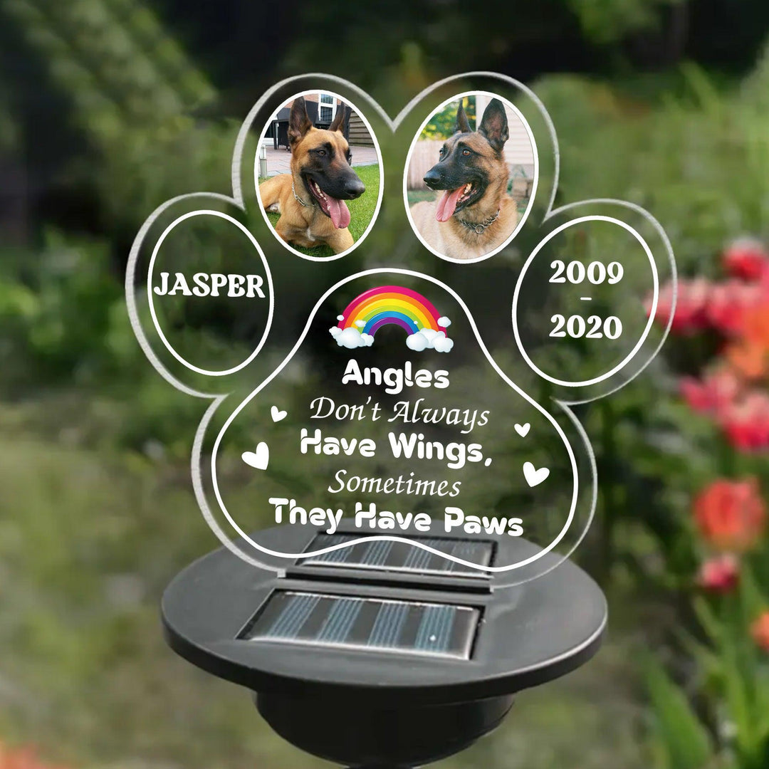 Angles Don't Always Have Wings Dog Memorial Gifts - Solar Light