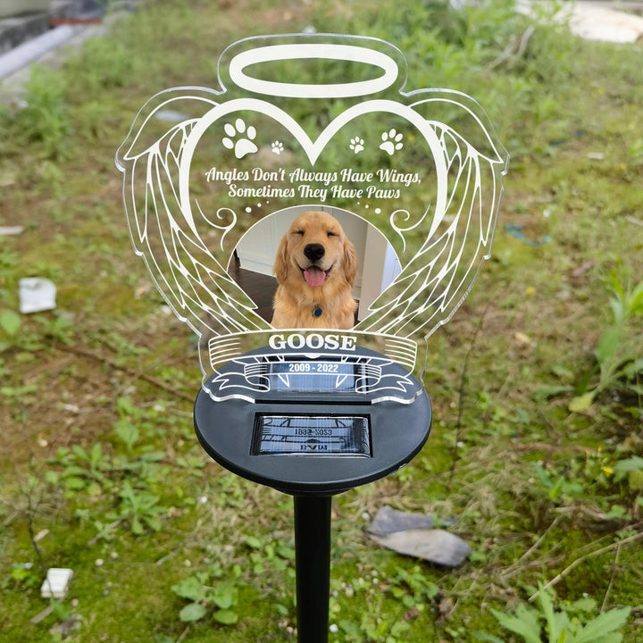 Angles Don't Always Have Wings Dog Memorial Gifts - Solar Light