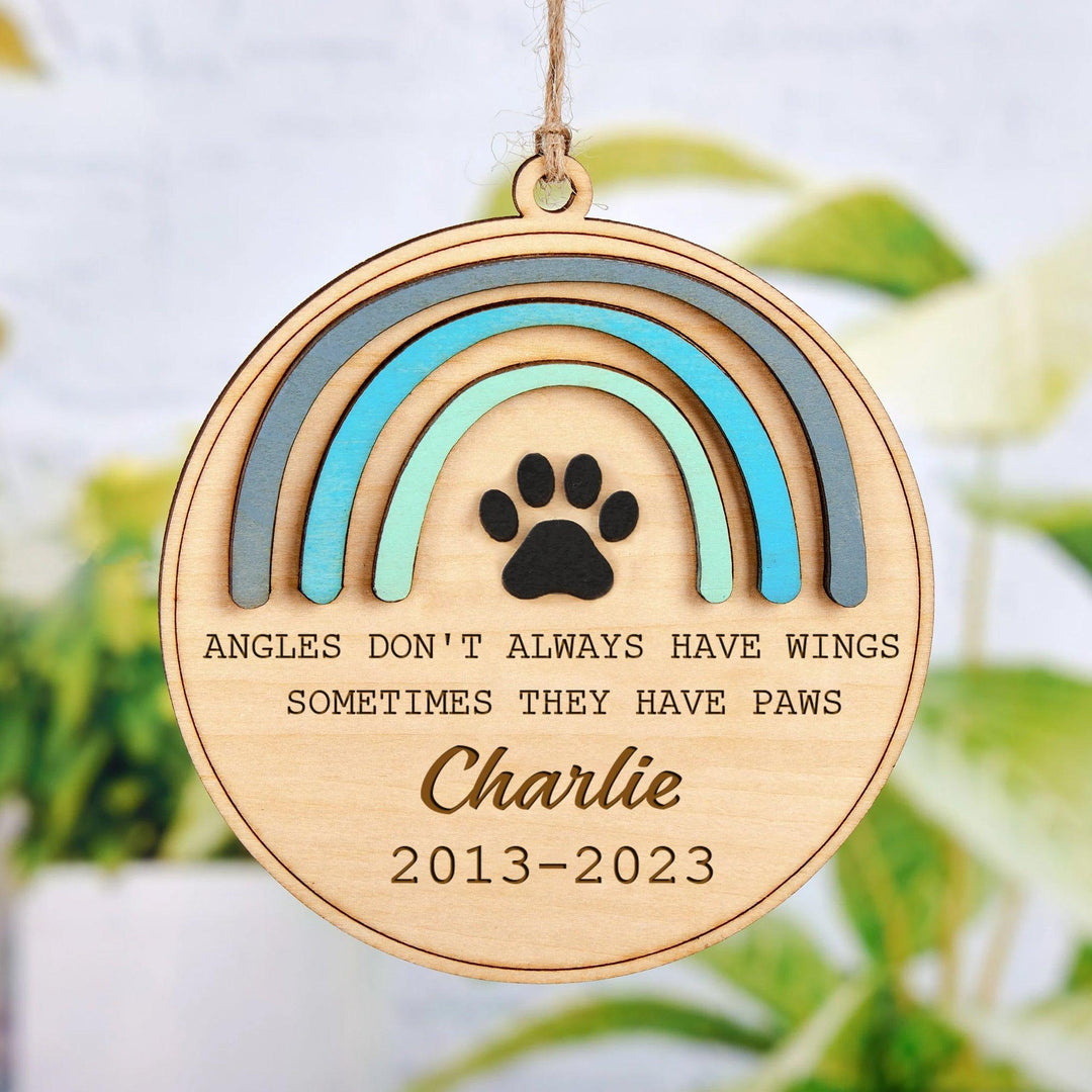 Angles Don't Always Have Wings - Rainbow Bridge Dog Memorial Ornament