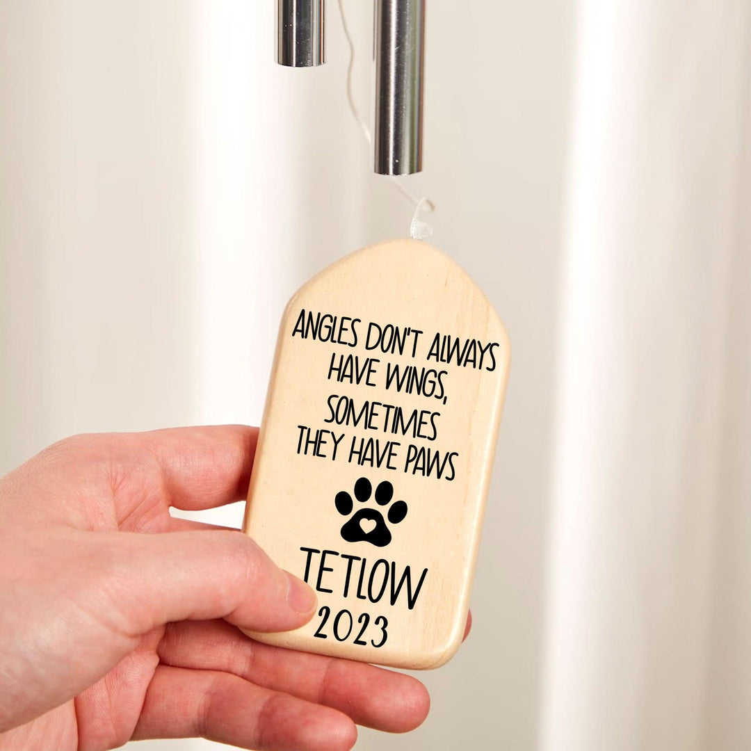 Angles Don't Always Have Wings, Sometimes They Have Paws - Dog Memorial Wind Chimes