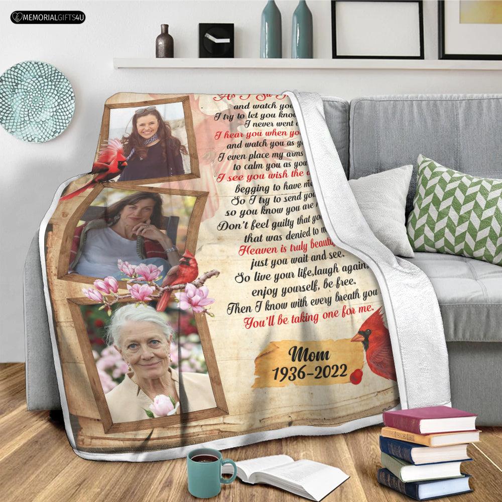 As I Sit In Heaven - In Loving Memory Gifts For Loss Of Mother Fleece Blanket