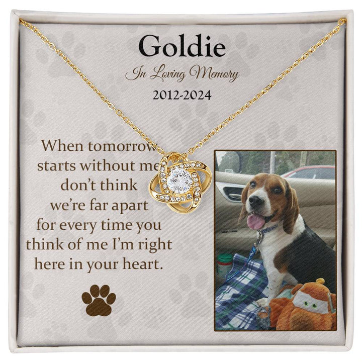 When Tomorrow Starts Without Me Dog Memorial Gifts - Message Necklace